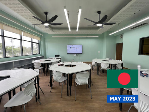 Proyek kipas langit-langit Sekolah Internasional