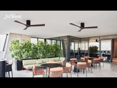 6 Kecepatan Pilihan Fan Langit-langit Dekoratif Dengan Remote Control dan Lembar Kayu Solid yang awet