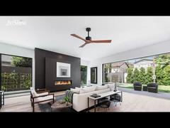 Kipas Angin Langit-Langit Kayu Solid 52 Inci Motor DC Senyap Desain Modern untuk Penggunaan Ruang Tamu dan Kamar Tidur