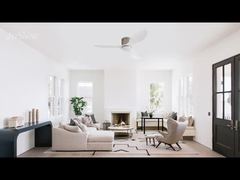 Kipas Angin Langit-Langit LED 2-in-1 48 Inci dengan Bilah Plastik, Motor Senyap, Ideal untuk Kamar Tidur & Ruang Tamu