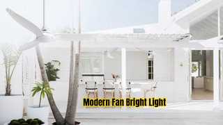 Kipas Langit-Langit Modern Putih 52 Inci Dengan Lampu