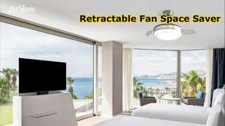 Lampu LED Kipas Langit-langit 36 ​​Inci yang Dapat Ditarik