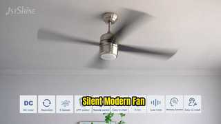 Lampu LED Kipas Langit-Langit Modern Senyap