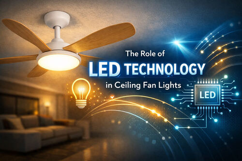 Blog perusahaan terbaru tentang Peran Teknologi LED dalam Lampu Kipas Langit-langit