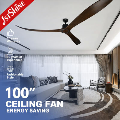 100 Inch Besar Fan Langit-langit Dengan Remote Control 3 Solid Wood Blade DC Motor
