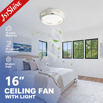 Beli Mini 16 Inch Led Bladeless Ceiling Fan Putih Dc Motor Dimming Light pembuatan online