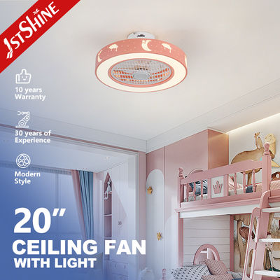 Beli Kipas Langit-Langit LED Flush Mount Tema Anak-Anak, Kipas Langit-Langit Merah Muda Dengan Motor DC pembuatan online