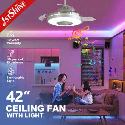 Beli Kipas langit-langit LED mewah dengan pemutar musik dan remote control 42 