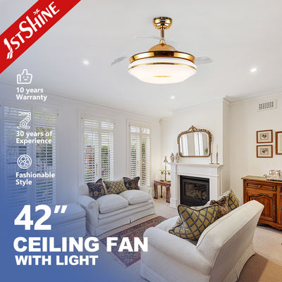 Beli Kipas Angin Langit-langit LED 60W 42 inci Hidden Blades untuk Kebisingan Lebih Rendah dan Dekorasi Rumah yang Elegan pembuatan online
