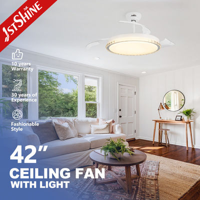 Beli 110-240V / 50Hz / 60Hz LED Ceiling Fan dengan Retractable Blades pembuatan online