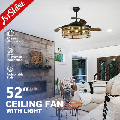 Beli Fan langit-langit 52 inci aliran udara besar retractable dengan bilah tersembunyi dan fungsi memori pembuatan online