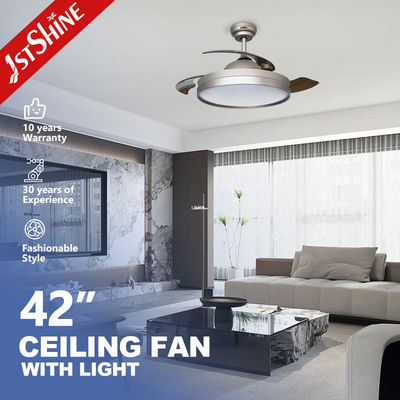 Beli Modern 35W LED retraktif langit-langit kipas lampu dimmable ABS bilah pembuatan online