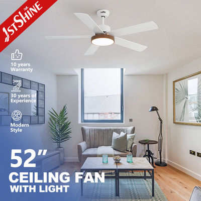 Beli LED Smart Ceiling Fan Light White Finish 5 MDF Blade Kecepatan Tinggi pembuatan online