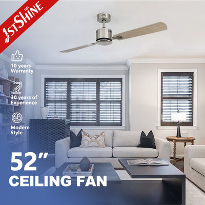 Beli Motor Tembaga Penggemar Langit-langit Modern 2 MDF Sliver Finish Blades Dengan 6 Kecepatan pembuatan online