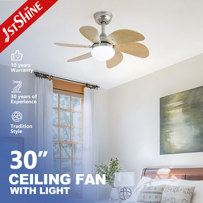 Beli 30 Inch Tradisional Indoor LED Ceiling Fan Remote Control 6 Speed DC Motor pembuatan online