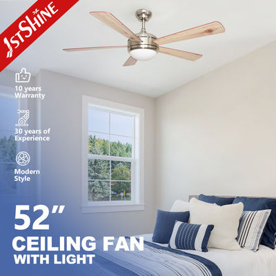 Beli Lampu LED 3 Warna Desain Modern 5 Lembar MDF Ventilasi Besar Fan Langit-langit Berputar pembuatan online