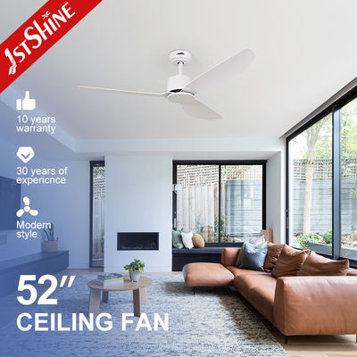 Beli Fan langit-langit 3 bilah ABS putih dengan remote control cerdas pembuatan online