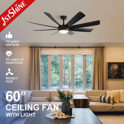 Beli Sumber Daya DC 60 inci Hitam ABS Blades Ceiling Fan Dengan Lampu LED dan Blades Plastik pembuatan online