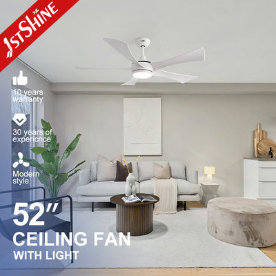 Beli Kipas Angin Langit-Langit dengan 5 Bilah ABS Putih dengan Pencahayaan LED, Kipas Angin Langit-Langit 52'' dengan Lampu pembuatan online