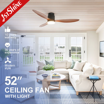 Beli 52 Inch Flush dipasang langit-langit kipas lampu dekoratif plastik DC Motor pembuatan online