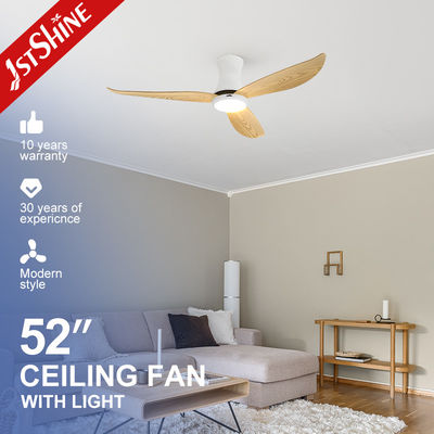 Beli 110-240V/50Hz-60Hz Input Voltage LED Ceiling Fan with Wood Grain Blades and 6 Speeds pembuatan online