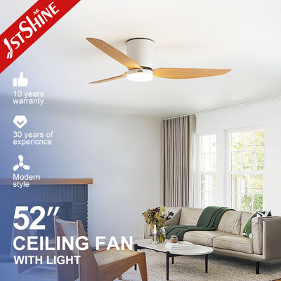 Beli Pencahayaan yang dapat disesuaikan Kipas angin langit-langit 52 inci Flush Mount dengan remote dan lampu LED 3 warna pembuatan online