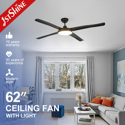 Beli Kipas Langit-Langit LED Hitam Modern 4 Pisau ABS Motor DC Hemat Energi pembuatan online