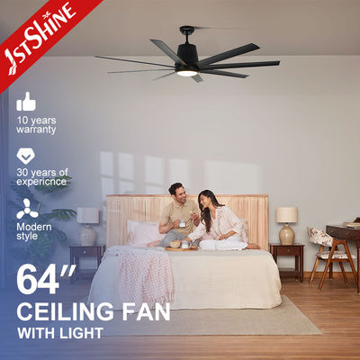 Beli Black Low Profile Energy Saving 64 Inch Plastic Ceiling Fan 8 Blades pembuatan online