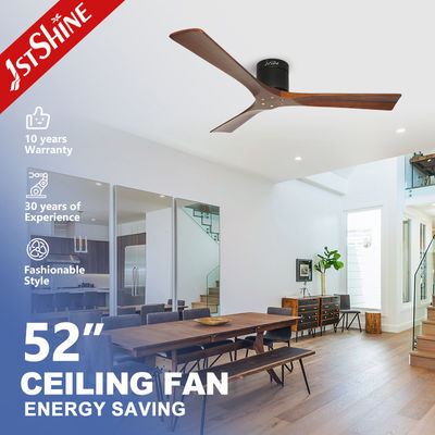 Beli Kipas Angin Langit-Langit Bilah Kayu Solid Flush Mount Tanpa Suara 5 Kecepatan Remote Control pembuatan online