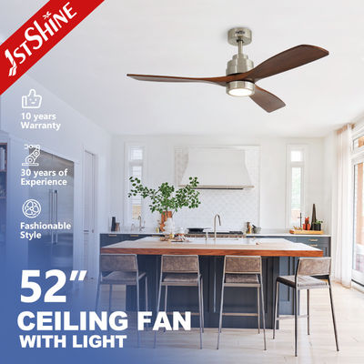 Beli Kipas Angin Langit-Langit LED dengan Tegangan Input 110-240V/50Hz-60Hz, Bodi Logam dan Bilah Kayu Solid pembuatan online