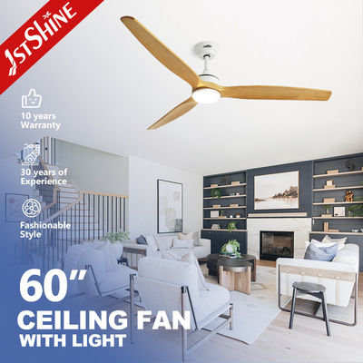 Beli Kipas Angin Langit-Langit LED dengan Bilah Kayu 1stshine 60