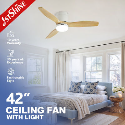 Beli 42 Inch Natural Wind Remote Control LED Ceiling Fan dengan Lembar Kayu Mulit Warna/OEM pembuatan online