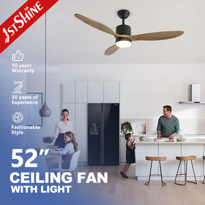 Beli 2- 1stshine Fan langit-langit kayu solid dengan lampu LED opsional dan remote control pembuatan online