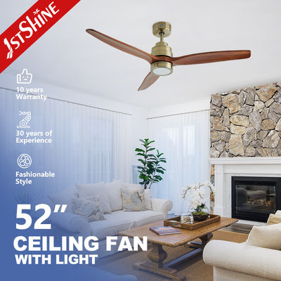 Beli 1stshine LED Ceiling Fan with Antique Brass and Solid Wood Dimmable 3 Color LED Lighting pembuatan online