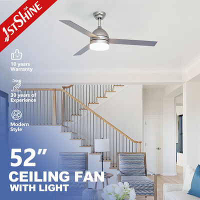 Beli Sliver Dimming DC Motor 220V Modern LED Ceiling Fan Mute 6 Kecepatan pembuatan online