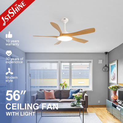 Beli 56-Inch Ceiling Fan with LED Light – DC Motor, 5 Blades, Acrylic Lampshade pembuatan online