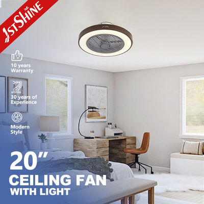 Harga bagus Silent DC Motor Flush Mount Ceiling Fan Dengan Lampu, Low Profile Fan Untuk Kamar Tidur on line