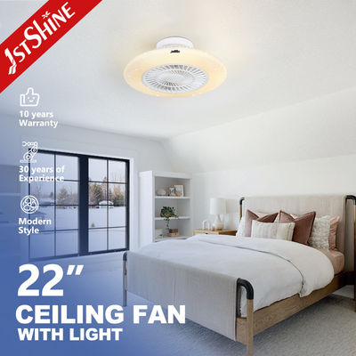 Harga bagus Flush Mount Bladeless Ceiling Fan Dengan Lampu LED DC Motor Starry Lampshade on line