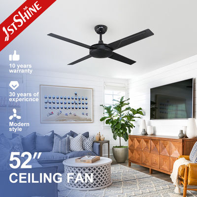 Harga bagus 4 Blade AC Motor 61W Black Metal Ceiling Fan 3 Kecepatan Remote Control on line