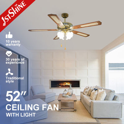 Harga bagus Hotel 52 Inch MDF Blade Ceiling Fan dengan Motor 100% Tembaga dan Desain Dekorasi Fancy on line