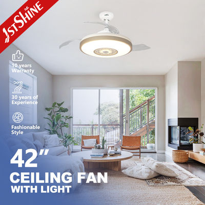 Harga bagus Invisible 42 Inch Smart RGB LED Ceiling Fan Untuk Kamar Tidur on line