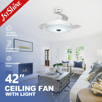 Harga bagus Dukungan Dimmer 1stshine LED Ceiling Fan dengan Clear Acrylic Blades dan Hidden Blades on line