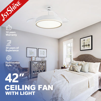 Harga bagus Desain Kontemporer Kipas Angin Langit-Langit LED 6 Kecepatan dengan Bilah Tersembunyi 42 Inci Hemat Ruang on line