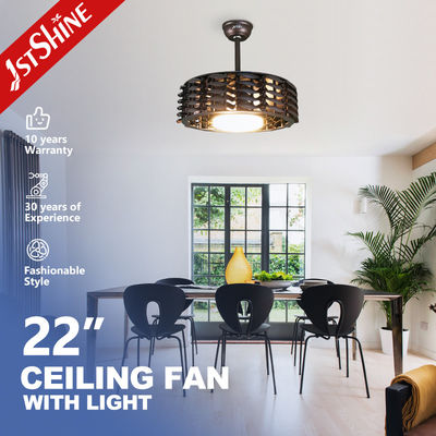 22 Inch Bladeless LED Ceiling Fan Chandelier 110V Three Color