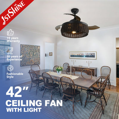 Harga bagus Remote Control Kipas Langit-Langit Cahaya Dikurung, Kipas Langit-Langit LED Hias on line