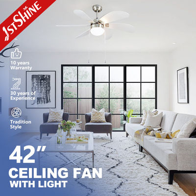 1stshine Restoran Fan Dekoratif Langit-langit dengan 6 MDF Blades dan Low Voltage AC Motor