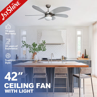 Kipas Langit-langit LED Jarak Jauh Modern 42 Inci Dekoratif 6 Bilah MDF