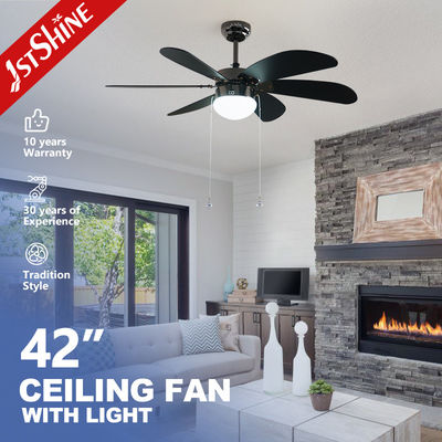 Harga bagus 6* MDF Blades 42 Inch Ceiling Fan dengan Pull Chain Control dan Lighting Solutions Service on line