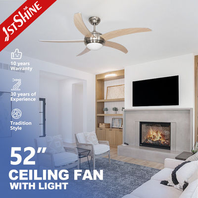 Tarik Rantai 220V 5 Bilah MDF Kipas Angin Langit-langit AC Ventilasi Besar untuk Dekorasi Restoran 2-