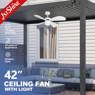 Harga bagus Outdoor Modern Design Style Dimmable LED Ceiling Fan Light dengan 3 Speed dan Waterproof on line